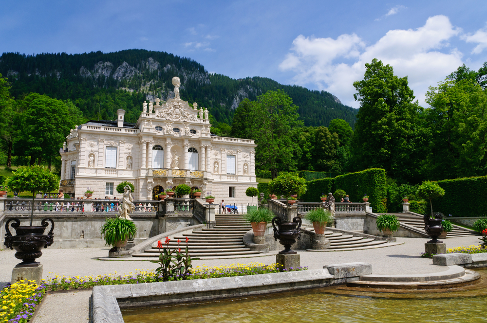 Linderhof Palace, built by King Ludwig II of Bavaria - Best Scenic Routes for Your First Road Trip in Germany 