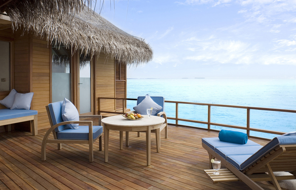 The Over Water Suite terrace at the Anantara D
