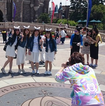 Mickey Mouse fans schoolgirls