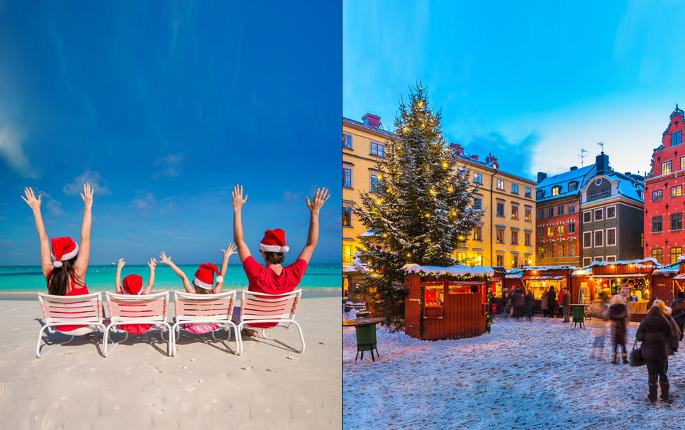 5 Festive Destinations to Celebrate the Merry Season (and 5 That Are Really Sunbathing Haven) — Sun or Snow for Your Year End Vacation?