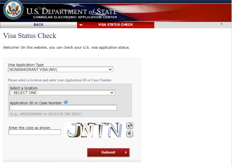 travel.state.gov check visa status